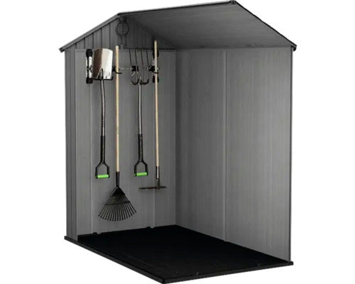KETER Gartenhaus Darwin 6x4 mit Doppeltür inkl. Fußboden 183 x 121,5 cm grau - 7290112637208