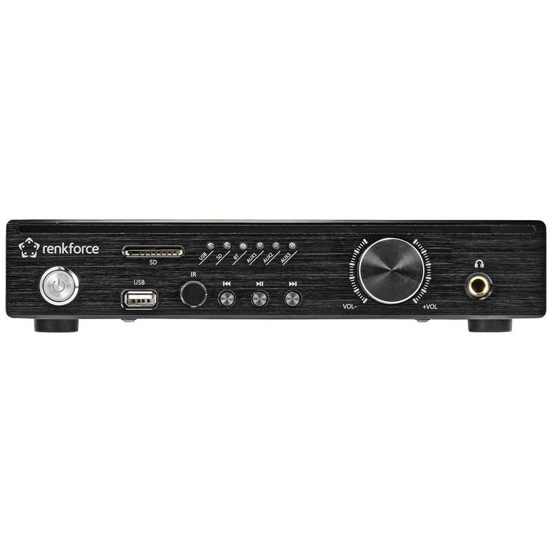 Renkforce RF-WAM-300 Stereo-Verstärker Amplifier 2 x 50 W Schwarz Bluetooth USB - 4064161201597