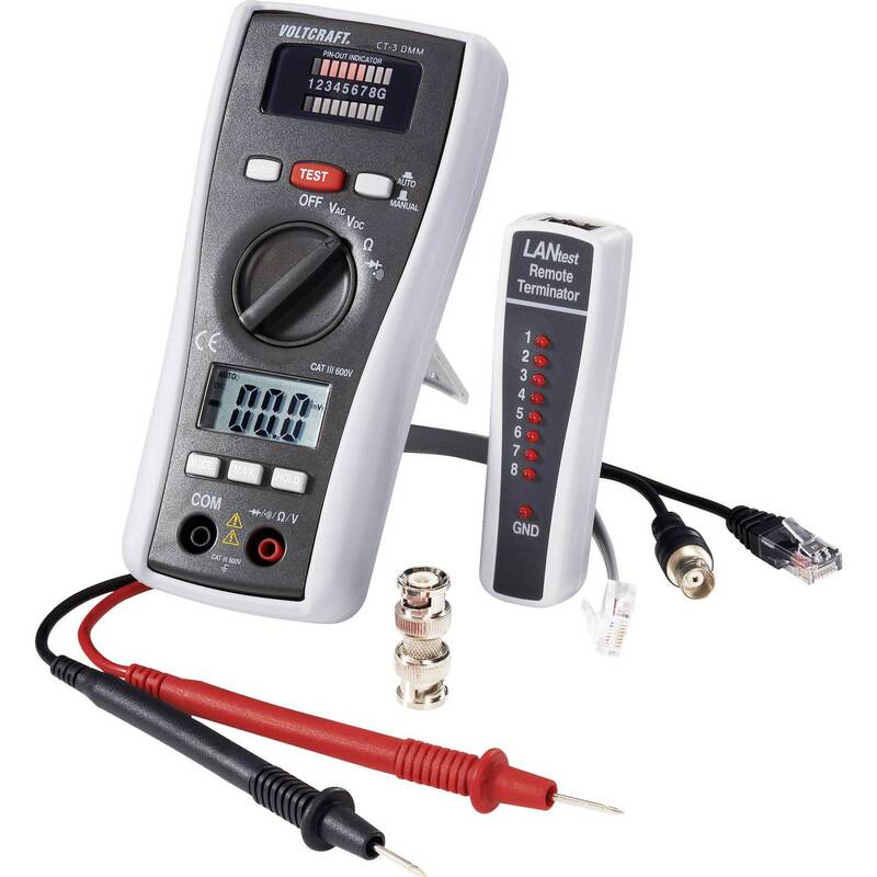 Voltcraft CT-3 DMM Multimeter mit Kabeltester Kabel Prüfgerät Messtechnik Gerät - 4016138522457