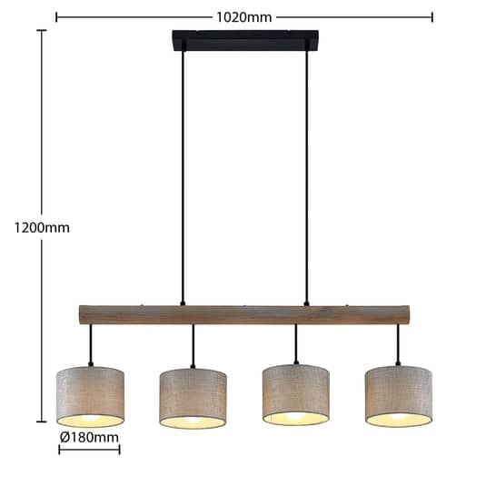 Lindby Scavi Hängeleuchte Deckenlampe Pendelleuchte Lampe vierflammig E27 g870 - 4251096597776