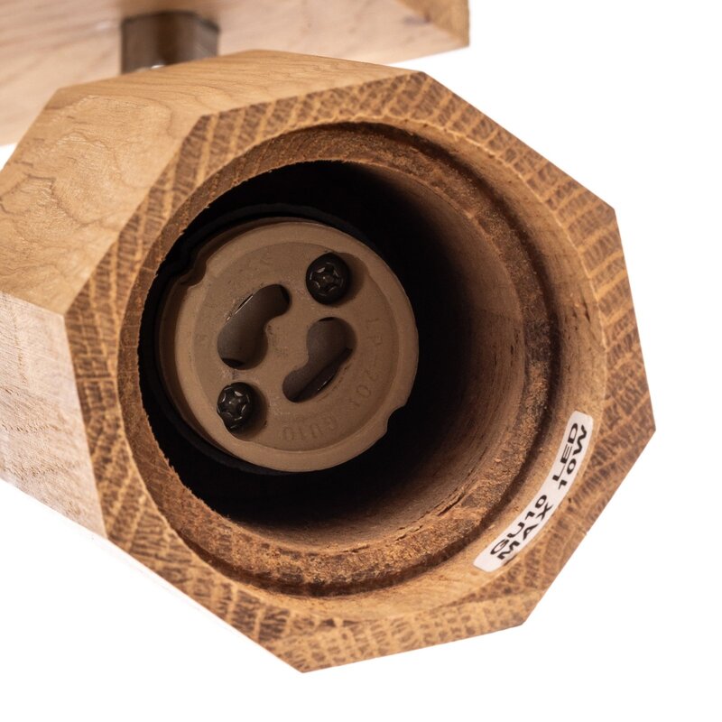 Envostar Peach Puff Deckenspot Holz Oktagon 4-flg. handgefertigt 148cm - 4251911783322