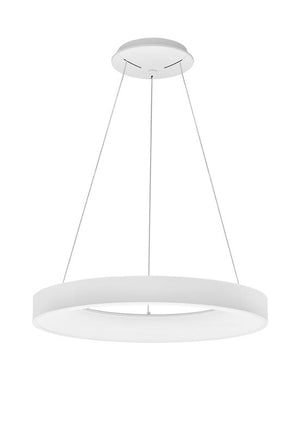 B-Ware Nova Luce Pendelleuchte Hängeleuchte LED Weiß RANDO THIN Warmweiß dimmbar 60 cm