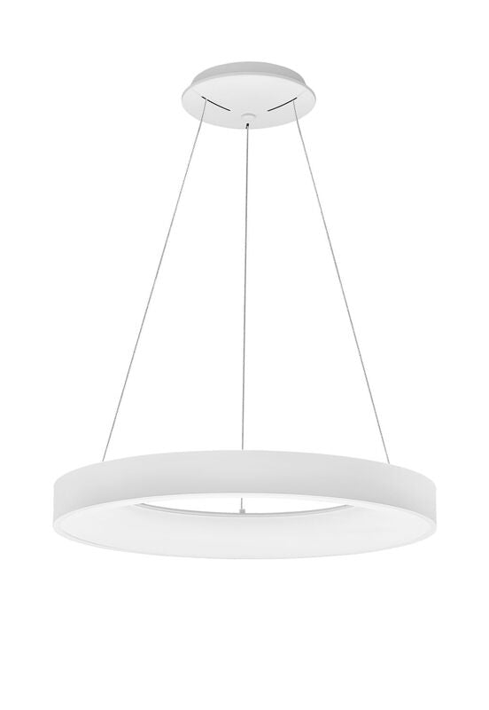 Nova Luce Pendelleuchte Hängeleuchte LED Weiß RANDO THIN Warmweiß dimmbar 60 cm - 5212017420213