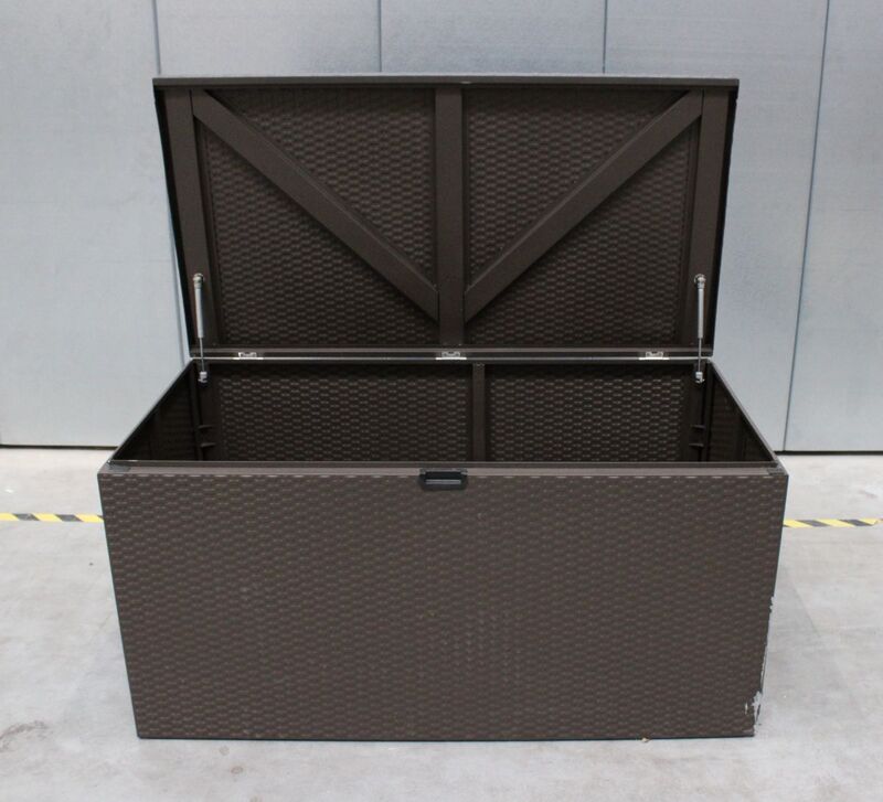 ShelterLogic Aufbewahrungsbox Gartenbox Stahl wetterfest anthrazit 132x70x67cm - 0026862110091
