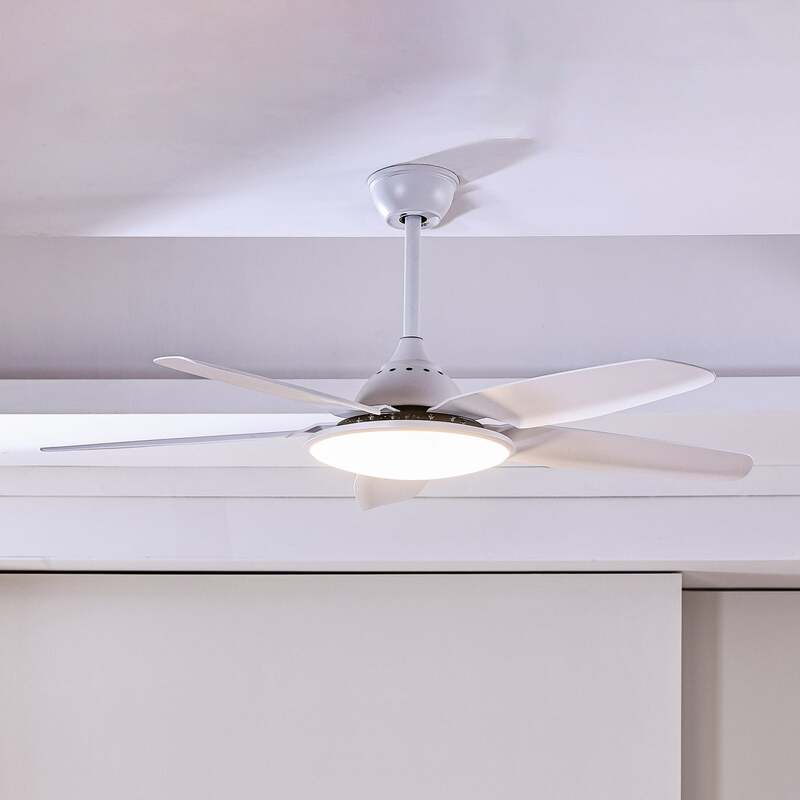 Lucande Deckenventilator Divian LED Ventilator CCT leise weiß matt 130cm 32W - 4251911746099