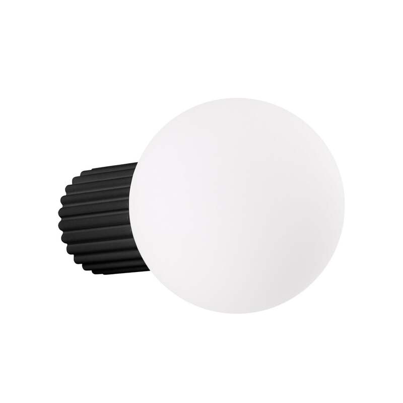 Wandleuchte Wandlampe Orbi Schwarz Glas Aluminium IP44 Badezimmer G9 LED Ø 12 cm - 5907073081163