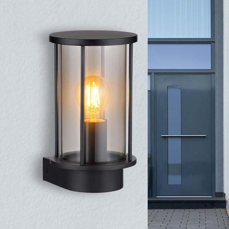 Außenwandleuchte Gracey schwarz 25,2 cm Edelstahl Globo moderne Beleuchtung - 9007371432837