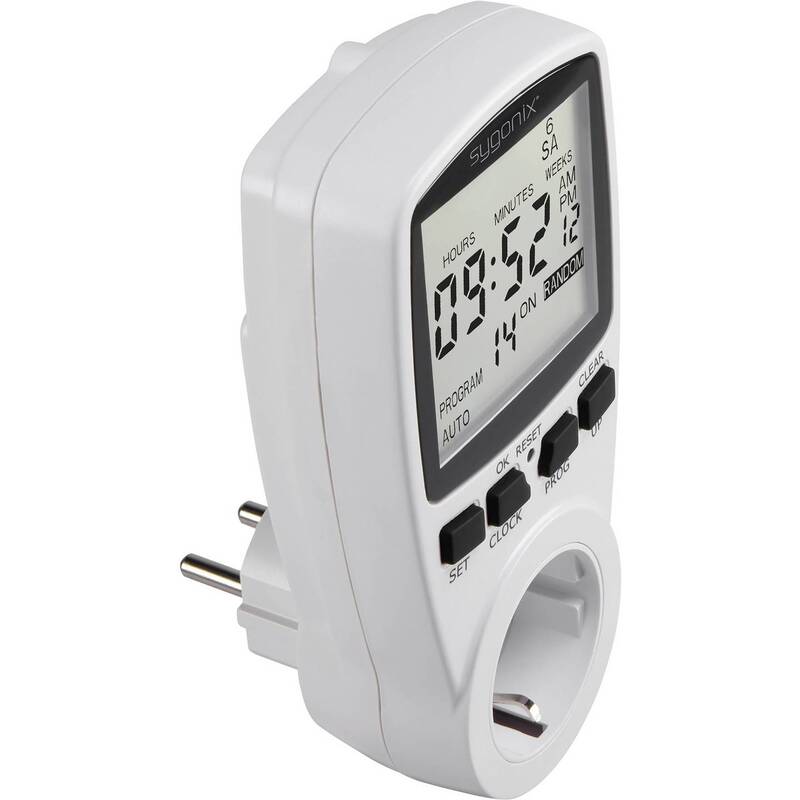 Sygonix 1625525 Steckdosen-Zeitschaltuhr digital Wochenprogramm 3680 W 4 STÜCK - 4053199520114