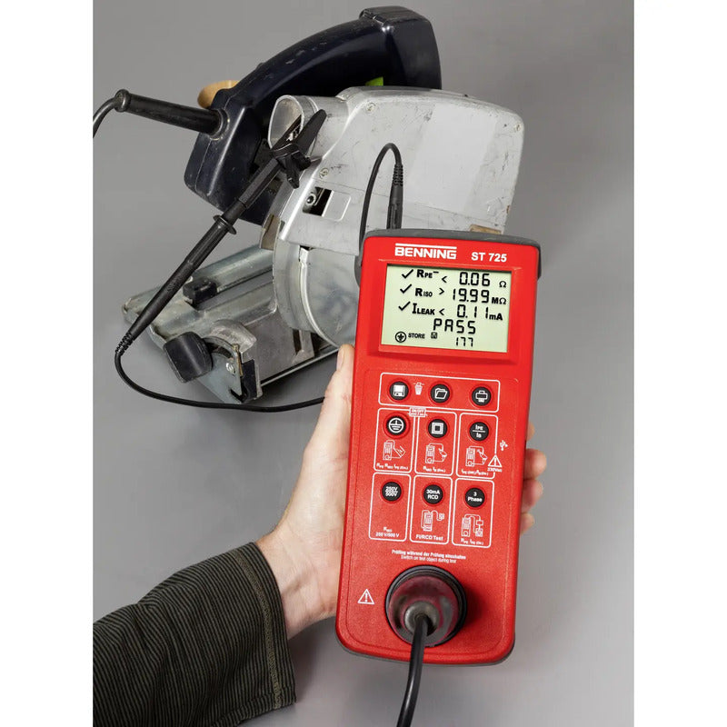 Benning ST 725 Geräetetester CAT II 300 V digital automatischer Prüfablauf - 4014651503168