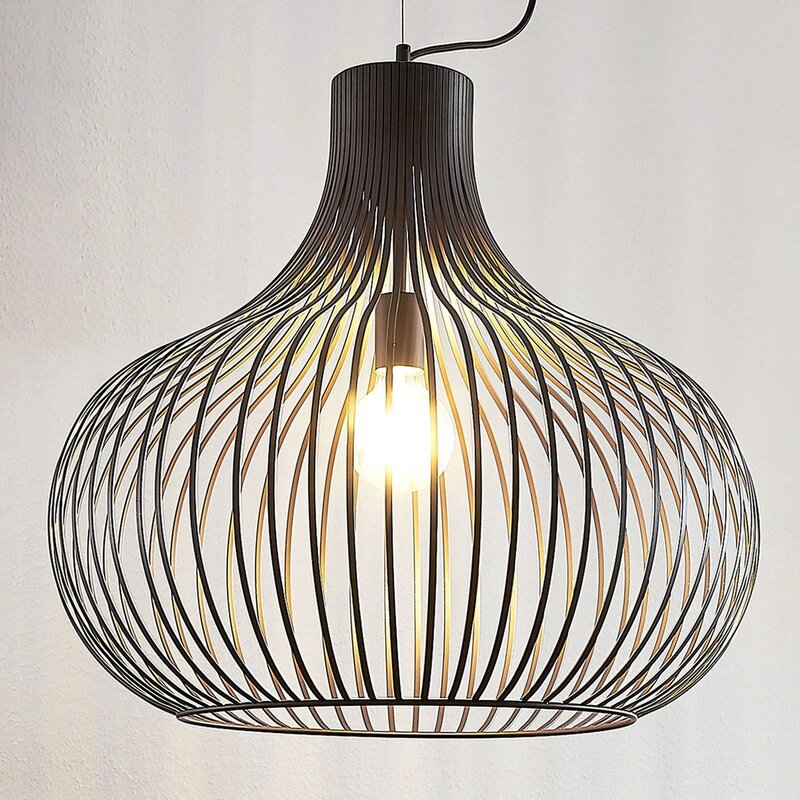 Lindby Hängeleuchte Frances Deckenlampe Pendelleuchte Lampe Braun 1-flammig 60cm - 4251096551693