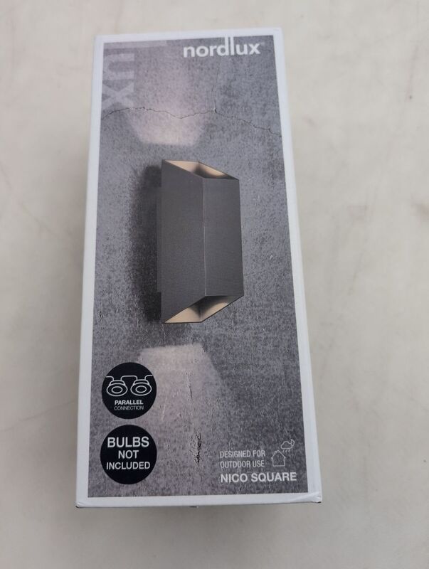 Nordlux Wandleuchte Aluminium Schwarz Up & Down IP54 2x GU10 dimmbar Leuchte - 5704924012426
