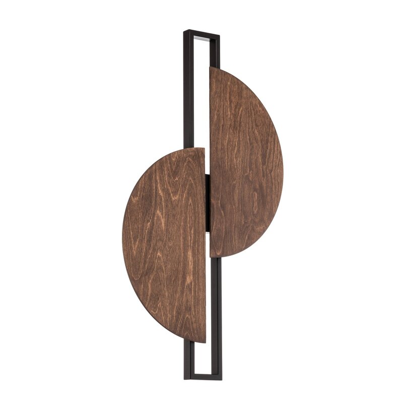Nowodvorski Lighting Wandleuchte Wandlampe LED Sunrise Holz schwarz Holzlampe - 5903139765299