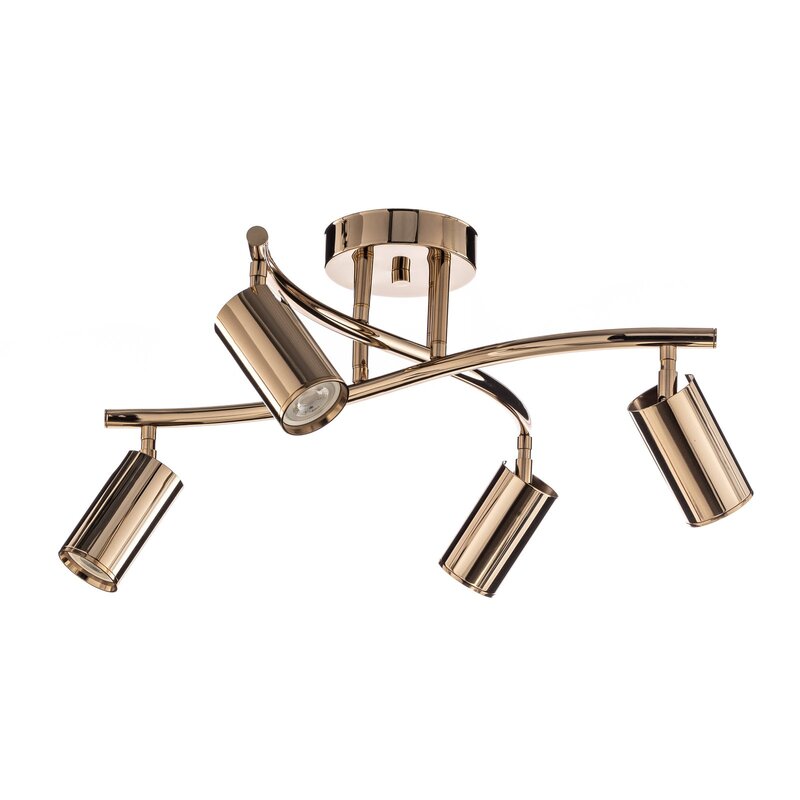 Lucea Deckenstrahler Spotte Deckenlampe Lampe gold 4-flammig Leuchte GU10 - 8698525602230