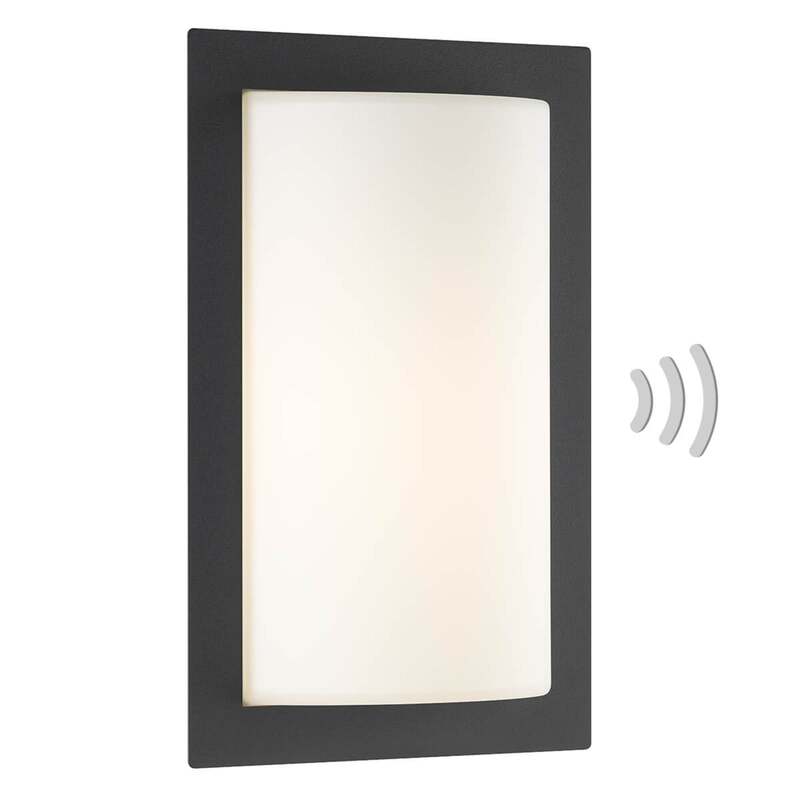 lcd Außenwandleuchte Wandlampe Bewegungsmelder Luis graphit Dämmerungssensor - 8033239458467