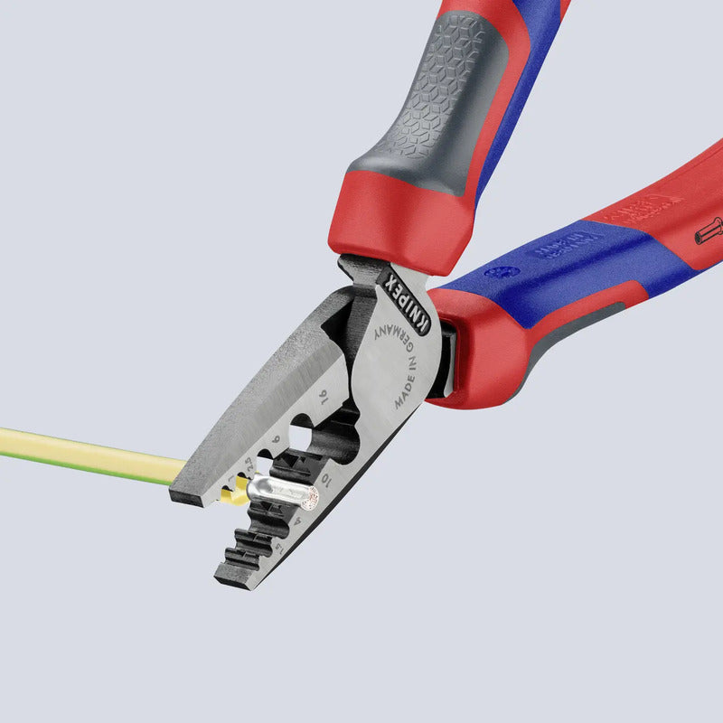 Knipex Crimpzange 97 72 180 für Aderendhülsen 0,25-16 mm² 180 mm - 4003773060185
