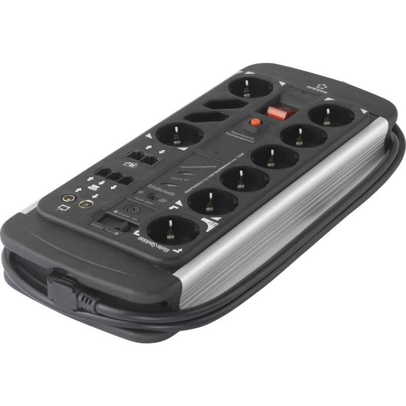Renkforce Master/Slave-Steckdosenleiste 10-fach Aluminium 1,5m - 4016138950359