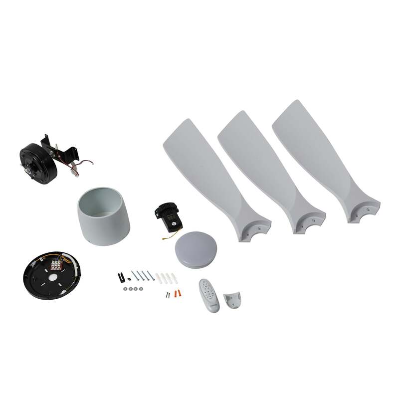 Deckenventilator Ventilator Lampe LED Smart Lucande Moneno weiß WLAN Tuya App - 4251911780055