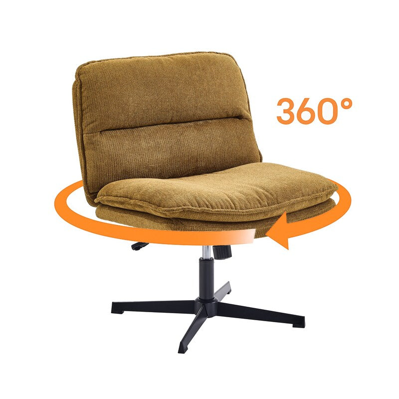 hjh LIVING Loungesessel Sessel Schneidersitzstuhl Criss-Cross 20 Stoff Braun - 4064323109426