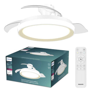 B-Ware Philips LED Deckenventilator 28W Fernbedienung Dimmbar Gold 170m³/h 3 Flügel