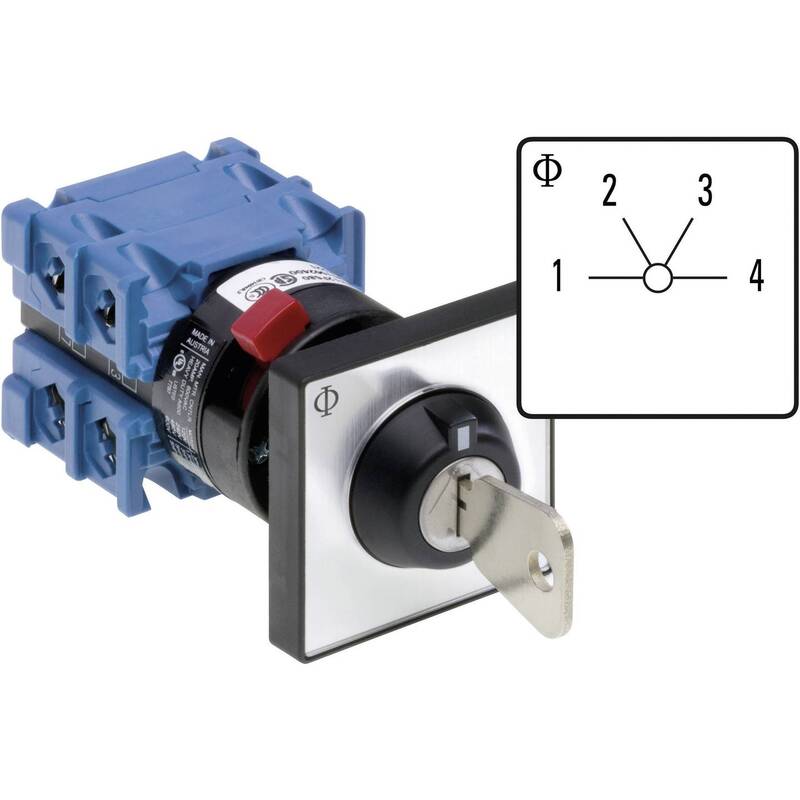 Kraus & Naimer SCHLUESSEL-STUFENSCH.1-2-3-4 1P.20A IP66 Stufenschalter - 2050001491947