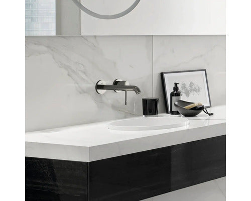 GROHE Essence 2-Loch-WT-Wandbatt Waschtischarmatur 183mm hard graphite gebürstet - 4005176426193