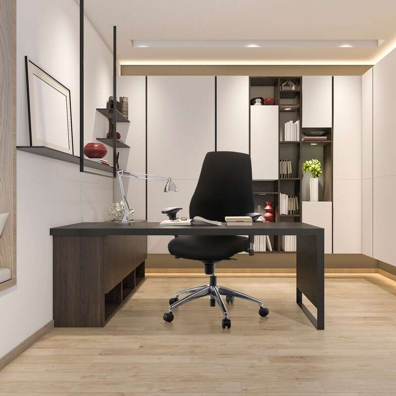 hjh OFFICE PRO-TEC 200 Bürostuhl Drehstuhl Büro-Stuhl Stoff schwarz Aluminium - 4260182537176