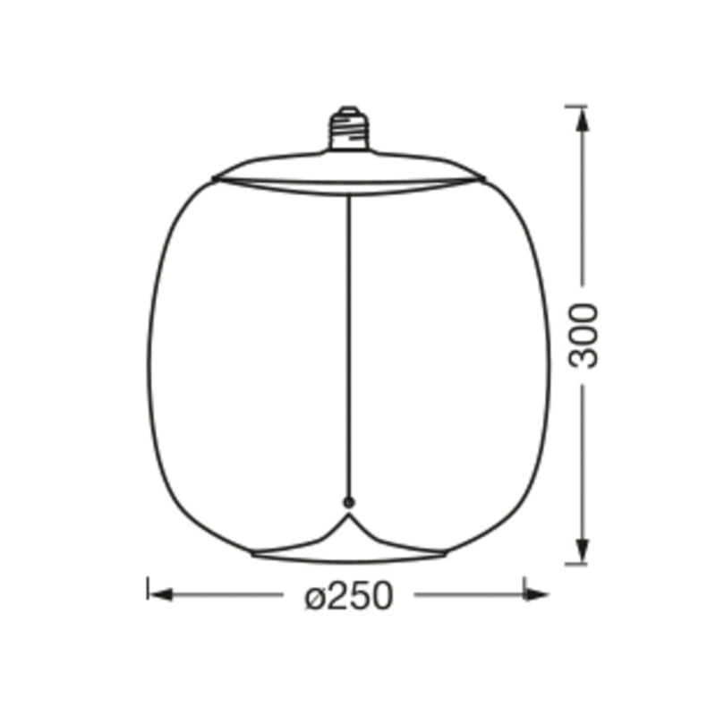 OSRAM Vintage 1906 Big Oval LED Hängelampe Lampe rauchgrau E27 1800K 30x25cm - 4099854173943