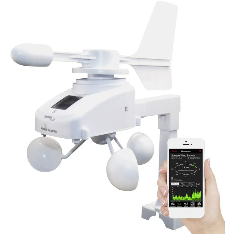 Techno Line Mobile Alerts 10660 Windmesser Windsensor Windgeschwindigkeitmesser - 4029665010663