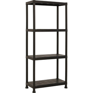 B-Ware Kunststoffregal XS-60 Schwarz 135cm x 60cm x 30cm Lagerregal Steckregal 20kg