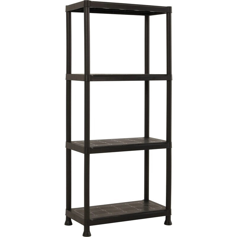 Kunststoffregal XS-60 Schwarz 135cm x 60cm x 30cm Lagerregal Steckregal 20kg - 8013183074104