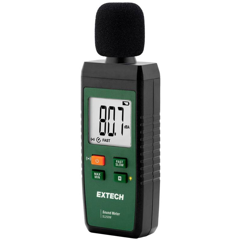 Extech Schallpegel-Messgerät SL250W Bluetooth 30-130 dB 31.5-8000 Hz präzise - 0793950472590