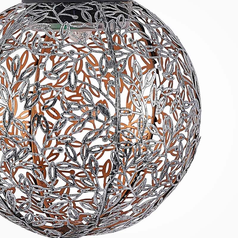 Lindby Gartenleuchte Solarleuchte Vilani LED 3er Set warmweiß IP44 54cm silber - 4251096599398