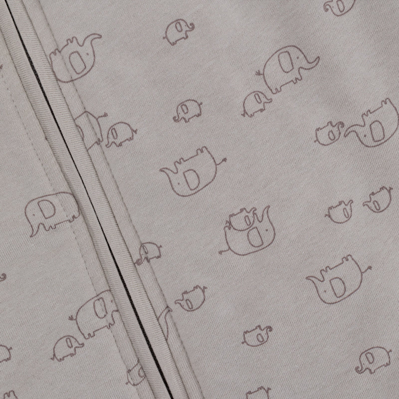 LITTLE ONE Schlafsack Strampelsack Elephant Grey Bio Baumwolle ärmellos 80 cm - 4048649314856