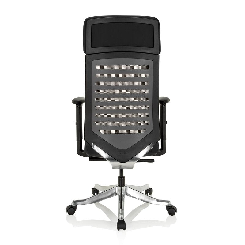 hjh OFFICE Bürostuhl ASGON ergonomisch mit Armlehnen schwarz Netzstoff 120kg - 4251084662042