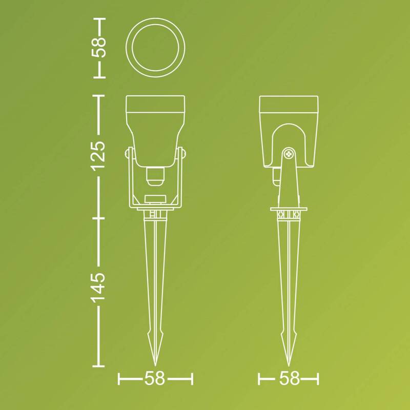 Philips LED Außenstandleuchte Gartenleuchte Reuel LED warmweiß schwarz 2700K 3er - 8720169386976