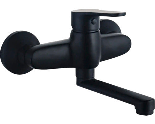 SERIES Wandwaschtischarmatur PINZON 160 schwarz matt Einhebelmischer - 4306516011940