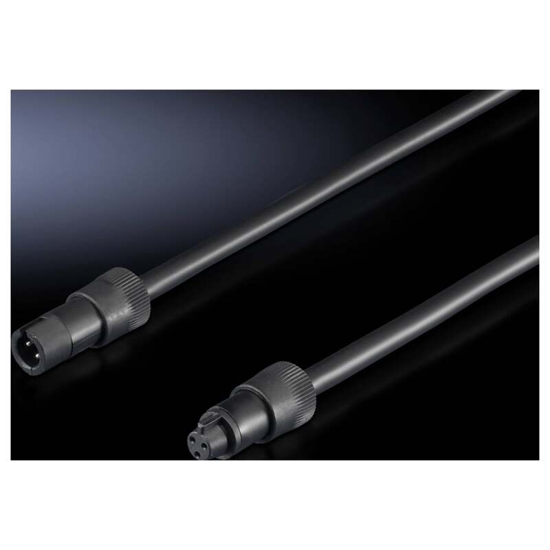 Rittal Verbindungskabel Leitung LED Kabel Schwarz Durchgangsverdrahtung 600 mm - 4028177630208