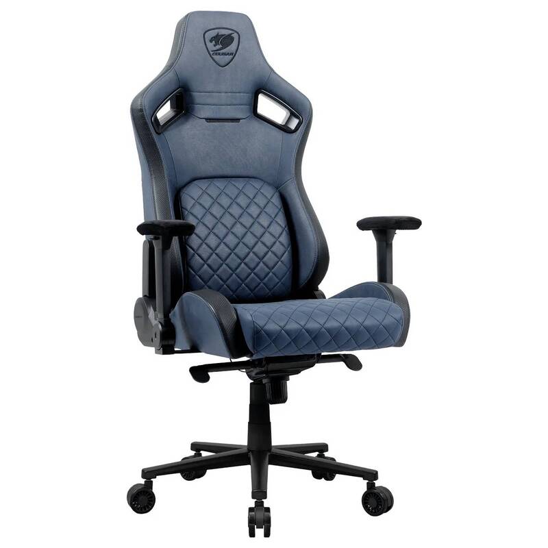 Cougar Gamingstuhl Defensor S Navy gepolstert Stuhl 150kg ergonomisch Navy - 4711649770051