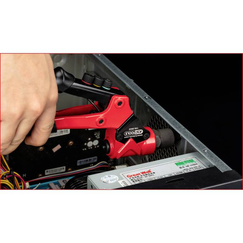 3 in 1 Handnietzangen-Satz drehbar 12-tlg. max. Nietdurchmesser 6,4 mm - 4042146884775