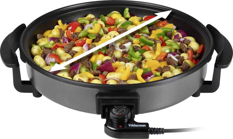 Tristar PZ-2963 Multifunktionspfanne 1500W 30cm schwarz mit Antihaftbeschichtung - 8713016029638