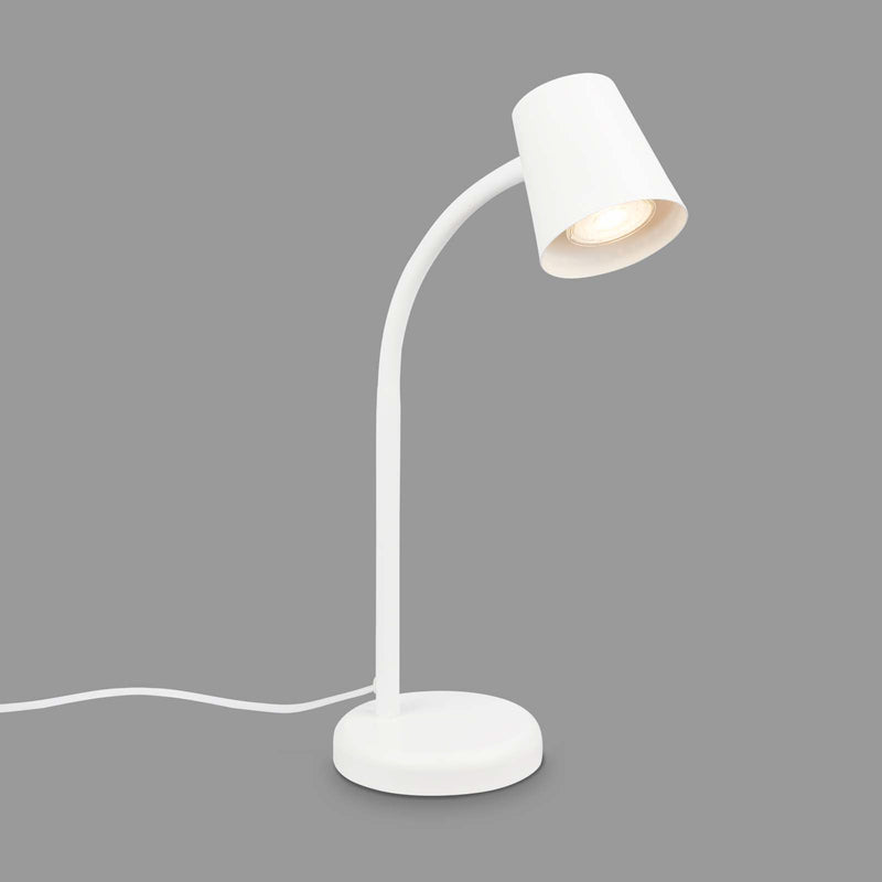 Briloner Tischleuchte Skriva LED Lampe Leuchte Metall weiß 38,5cm Höhe 24,5cm - 4002707444718