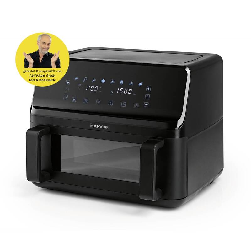 Rachs Kochwerk Heißluftfritteuse 9l Fritteuse Airfryer 2 Kammern 60 Min Timer - 4067522062240