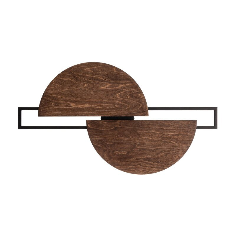 Nowodvorski Lighting Wandleuchte Wandlampe LED Sunrise Holz schwarz Holzlampe - 5903139765299