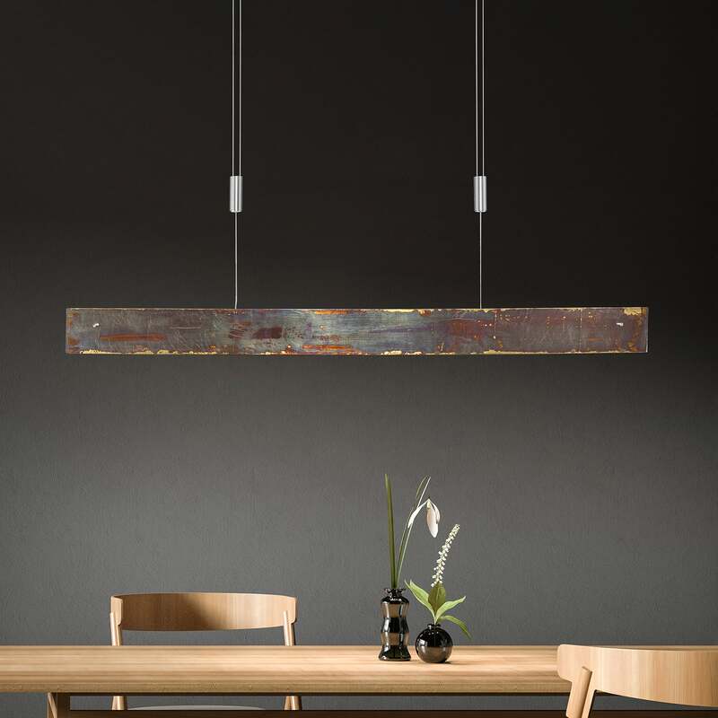 quitani Pendelleuchte Hängeleuchte Malu LED Lampe dimmbar gold oxidiert 100 cm - 4251911707755