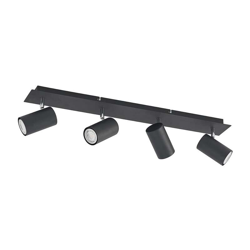 Lindby Deckenstrahler Joffrey LED Lampe dimmbar 4-flg schwarz 70cm GU10 IP20 - 4251911728514