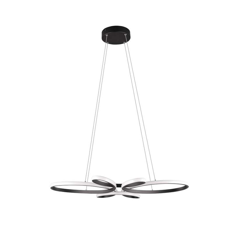 TRIO LIGHTING Pendelleuchte Hängeleuchte Fly LED dimmbar schwarz matt 83x45cm - 4017807600926