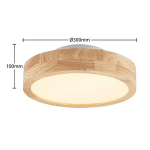 B-Ware Lindby Deckenleuchte Lampe LED Holz Fernbedienung CCT Memoryfunktion Eichenh208