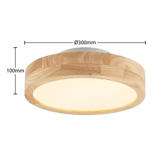 Lindby Deckenleuchte Lampe LED Holz Fernbedienung CCT Memoryfunktion Eichenh208 - 4251911741506