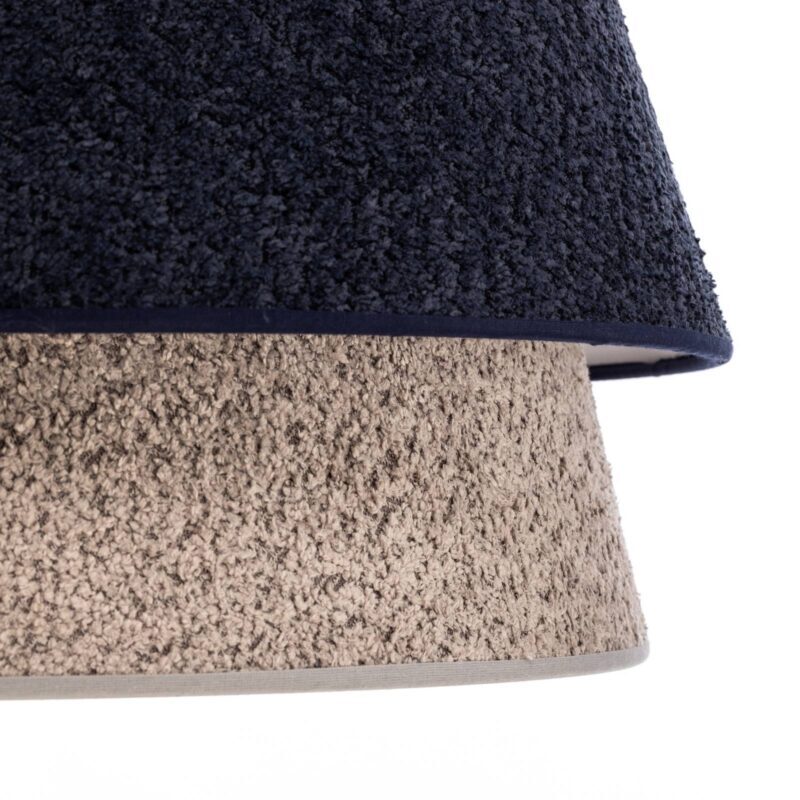 Euluna Hängeleuchte Pendelleuchte Boucle Lampe Ø 50 cm blau grau - 5905317600552