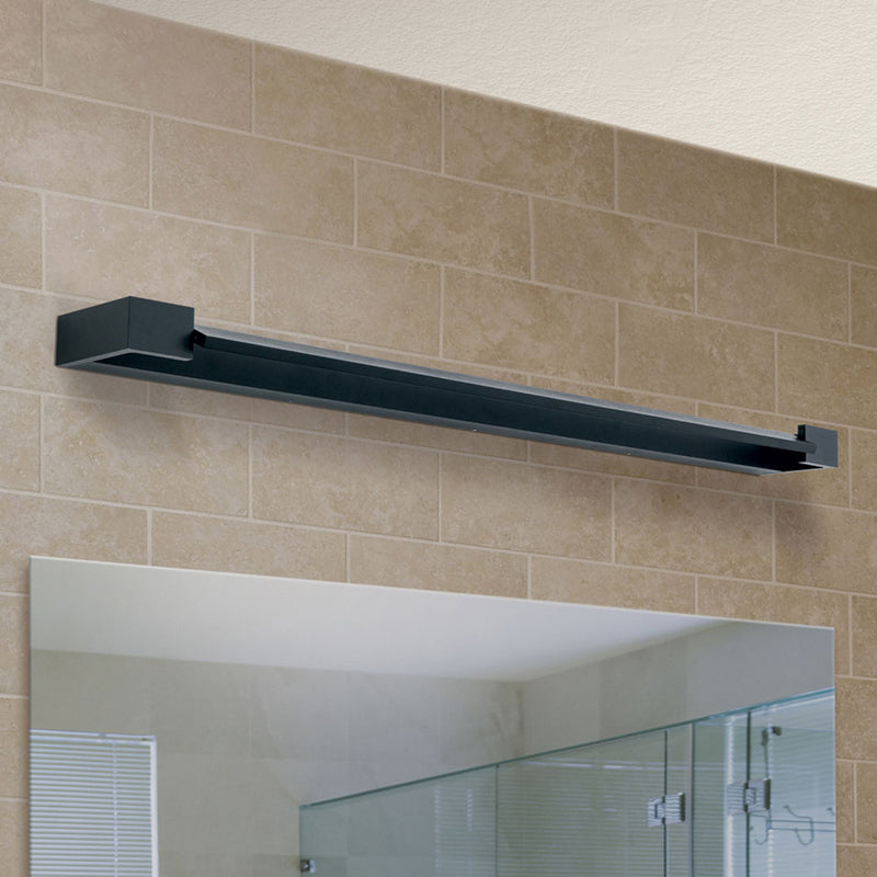 LED Wandleuchte Marilyn schwarz matt 90cm Badezimmerlampe Aluminium IP44 24W - 9003090271290
